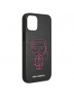 Karl Lagerfeld iPhone 12 mini case Cover Ikonik Outline Embossed Black / Pink