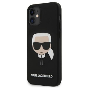 Karl Lagerfeld iPhone 12 mini 5,4 Hülle Silikon Head schwarz KLHCP12SSLKHBK
