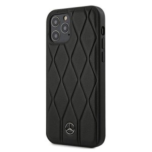Mercedes iPhone 12 / 12 Pro 6.1 Case / Cover /  Etui Wave Line black