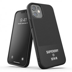 SuperDry iPhone 12 mini 5.4 Molded Canvas Case / Cover black