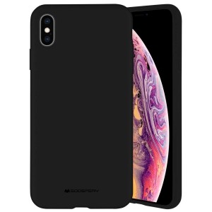 Mercury iPhone 12 / 12 Pro 6,1 Hülle / Case / Cover Silicone Mikrofaser schwarz