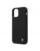 BMW iPhone 12 mini silicone signature case / cover black