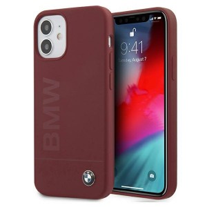 BMW iPhone 12 mini 5,4 Silicone Signature Hülle Rot BMHCP12SSLBLRE
