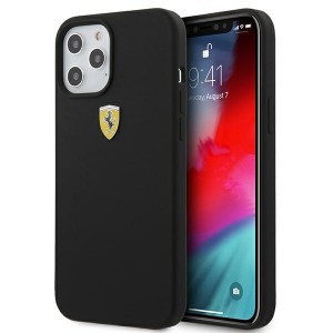 Ferrari iPhone 12 / 12 Pro On Track silicone case black