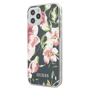 GUESS iPhone 12 Pro Max 6.7 Protective Case N3 Navy Flower Collection