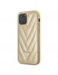 Guess iPhone 12 Pro Max 6,7 Hülle V-Quilted Gold GUHCP12LPUVQTMLBE