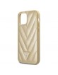 Guess iPhone 12 Pro Max 6,7 Hülle V-Quilted Gold GUHCP12LPUVQTMLBE