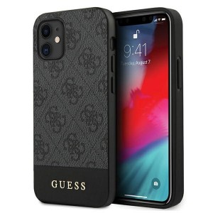 GUESS iPhone 12 mini Case / Cover 4G stripe gray