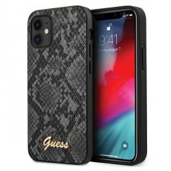 GUESS iPhone 12 mini 5.4 Protective Cover Script Python Black