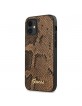 GUESS iPhone 12 mini 5.4 Protective Cover Script Python Brown