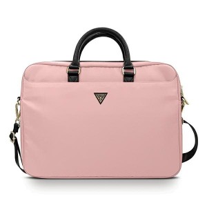 GUESS Notebook / Laptop Tasche 16" Nylon Triangle Logo pink GUCB15NTMLLP