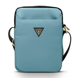 GUESS 10 Inch Tablet Bag Triangle Logo Blue