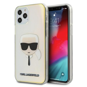 Karl Lagerfeld iPhone 12/12 Pro 6.1 Case Multicolor Iridescent Karl`s Head