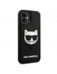 Karl Lagerfeld iPhone 12 mini Hülle / Cover / Case 3D Rubber Choupette Schwarz