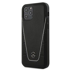 Mercedes iPhone 12 Pro Max 6.7 leather Case Dynamic Line black