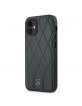 Mercedes iPhone 12 mini 5.4 leather case Wave Line Navy