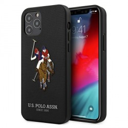 US Polo iPhone 12 / 12 Pro Case Black Cover Embroidery