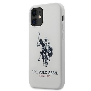 US Polo iPhone 12 mini 5,4 Hülle Weiß Silikon USHCP12SSLHRWH