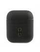 Mercedes AirPods 1 / 2 genuine leather cover black Electronic Line MEA2CSLBK