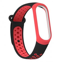 Beline silicone bracelet Xiaomi Mi Band 3/4 design Black Red
