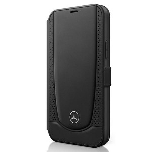 Mercedes iPhone 12 Pro Max 6.7 leather case black Urban Line MEFLBKP12LARMBK