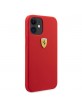 Ferrari iPhone 12 mini 5.4 On Track Silicone Case Red