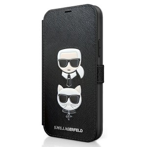 Karl Lagerfeld iPhone 12 mini 5.4 case Saffiano Karl & Choupette