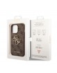 Guess iPhone 14 Pro Hülle Case Cover Big 4G Metal Logo Braun