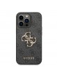 Guess iPhone 14 Pro Case 4G Big Metal Logo Cover Gray