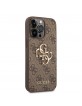 Guess iPhone 14 Pro Max Case Cover Big 4G Metal Logo Brown