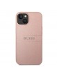 Guess iPhone 15 Plus / 14 Plus Hülle Case Saffiano Rosa Pink