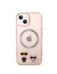 Karl Lagerfeld iPhone 14 Plus / 15 Plus Magsafe Case Karl Choupette Pink