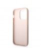 Guess iPhone 14 Pro Case 4G Big Metal Logo Cover Pink