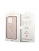 Guess iPhone 14 Pro Case 4G Big Metal Logo Cover Pink