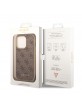 Guess iPhone 14 Pro Hülle Case Charms 4G + Anhänger Braun