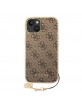 Guess iPhone 14 Hülle Case Cover Charms 4G Braun