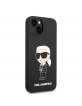 Karl Lagerfeld iPhone 14 Plus / 15 Plus Hülle Case Ikonik Silikon Schwarz