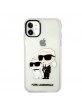Karl Lagerfeld iPhone 11 Glitter Karl and Choupette Transparent