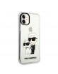 Karl Lagerfeld iPhone 11 Glitter Karl and Choupette Transparent
