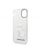 Karl Lagerfeld iPhone 11 Glitter Karl and Choupette Transparent