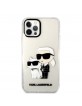 Karl Lagerfeld iPhone 12 / 12 Pro Glitter Karl and Choupette Transparent