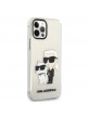 Karl Lagerfeld iPhone 12 / 12 Pro Glitter Karl and Choupette Transparent