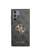 Guess Samsung S23 Ultra Case Cover Big 4G Metal Logo Black