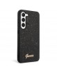 Guess Samsung S23 Case Glitter Flakes Metal Logo Black