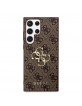 Guess Samsung S23 Ultra Case Cover Big 4G Metal Logo Brown