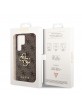 Guess Samsung S23 Ultra Case Cover Big 4G Metal Logo Brown