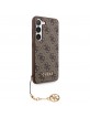 Guess Samsung S23 Hülle Case Cover Charms 4G Braun