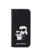 Karl Lagerfeld iPhone 14 Pro Book Case Karl Choupette Saffiano Black