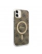 Guess iPhone 11 Case MagSafe IML 4G Brown