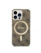 Guess iPhone 13 Pro Case MagSafe IML 4G Brown